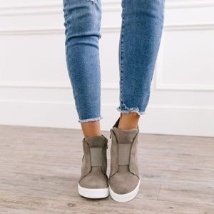 Hole In One Suede High Tops - Taupe